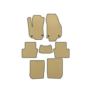 EVA Fußmatten (3 Reihen, Beige)