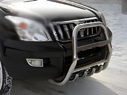 Toyota Land Cruiser Prado 120 2002-2009 Frontbügel hoch (Edelstahl) Foto 1