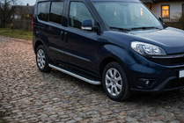 Fiat Doblo II 2010-2022 Seitenschweller Tayga Grey (2 Stk., Aluminium) Foto 1