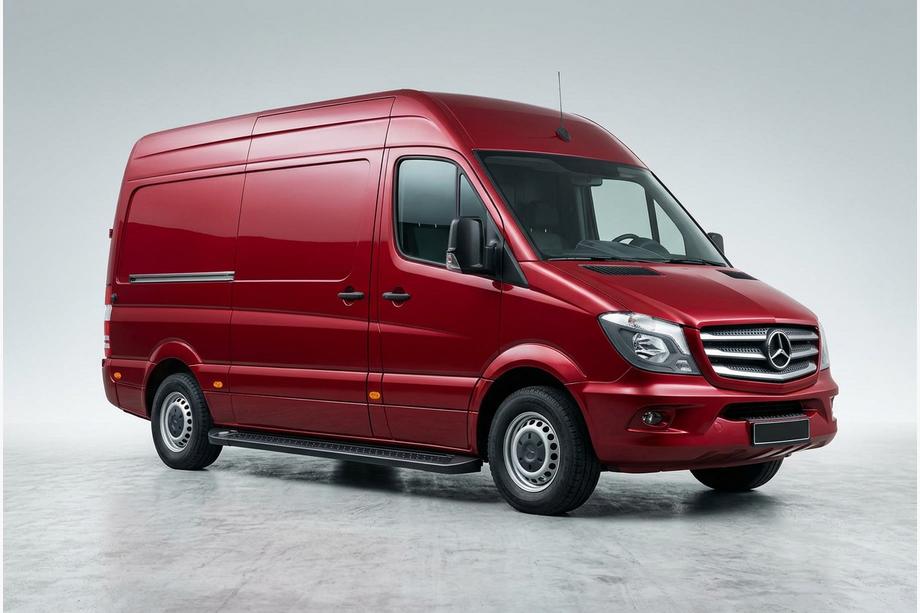 Mercedes Sprinter W906 2006–2018 Trittbretter Allmond Black (2 Stk., Aluminium) Lang/ExtraLang Foto 1