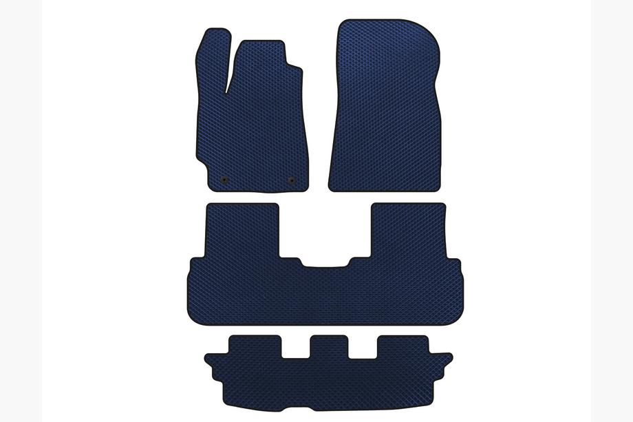 Toyota Highlander 2008-2013 EVA Fußmatten (3 Reihen, Blau) Image
