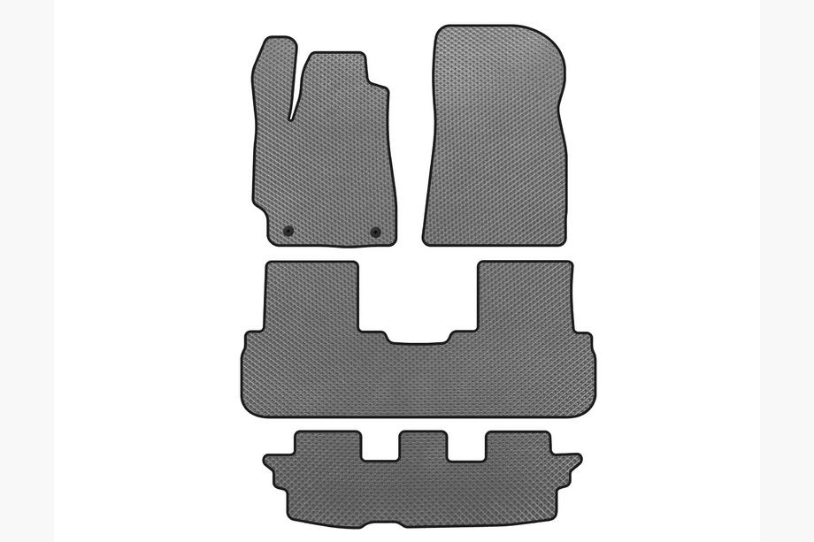 Toyota Highlander 2008-2013 EVA Fußmatten (3 Reihen, Grau) Image