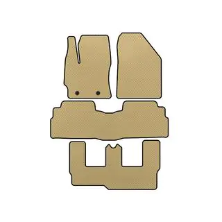 EVA Fußmatten (3 Reihen, 7-Sitzer, Beige)