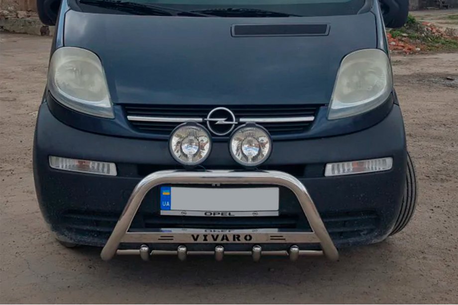 Opel Vivaro 2001–2015 Frontbügel WT003-4 (Edelstahl) Ohne Schriftzug Foto 9