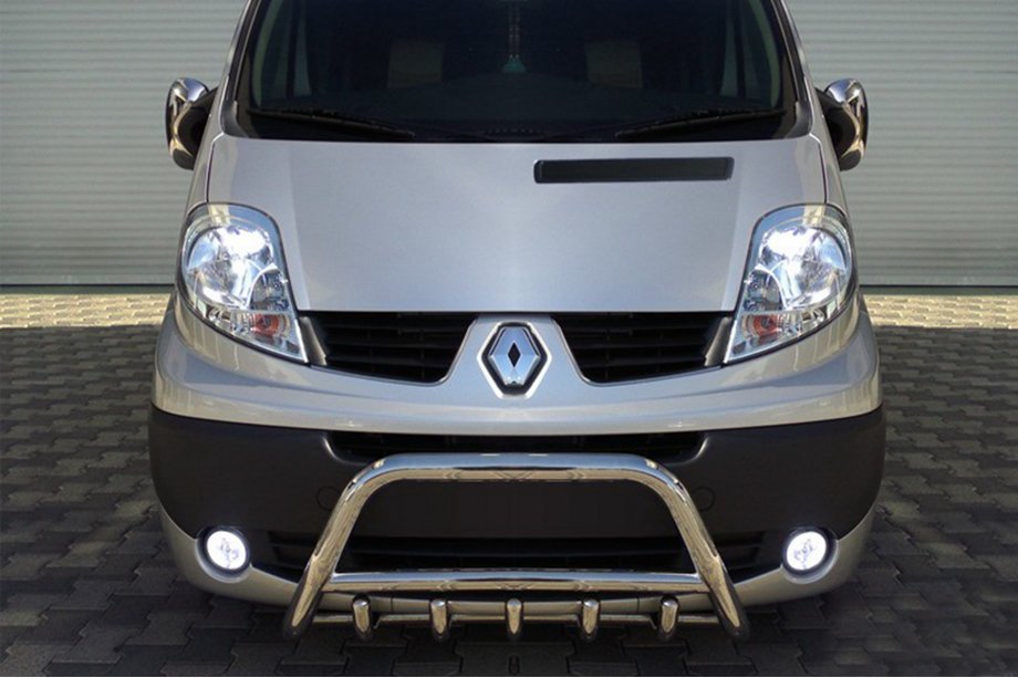 Opel Vivaro 2001–2015 Frontbügel WT003-4 (Edelstahl) Ohne Schriftzug Foto 3