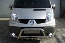 Renault Trafic 2001–2015 Frontbügel WT003-4 (Edelstahl) Mit Renault Schriftzug Foto 1