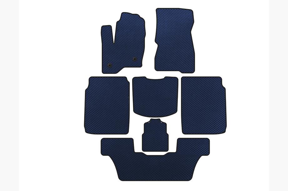 Ford Flex 2009-2019 EVA Fußmatten (3 Reihen, 2013-2019, Blau) Image