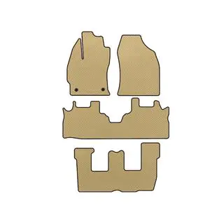EVA Fußmatten (3 Reihen, Beige)