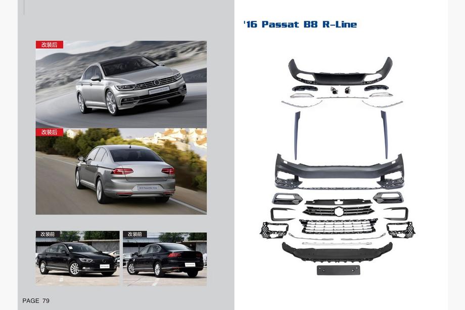 Volkswagen Passat B8 2015-2023 R-Line Bodykit Komplettsatz (Für 2015-2020) Foto 1