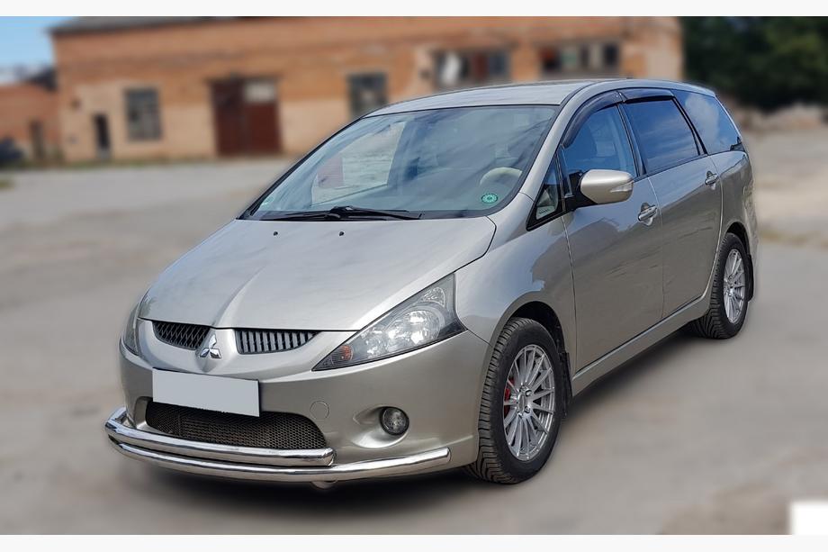 Mitsubishi Grandis 2003-2011 Frontschutzbügel ST014 (Edelstahl) d60/42 Foto 2