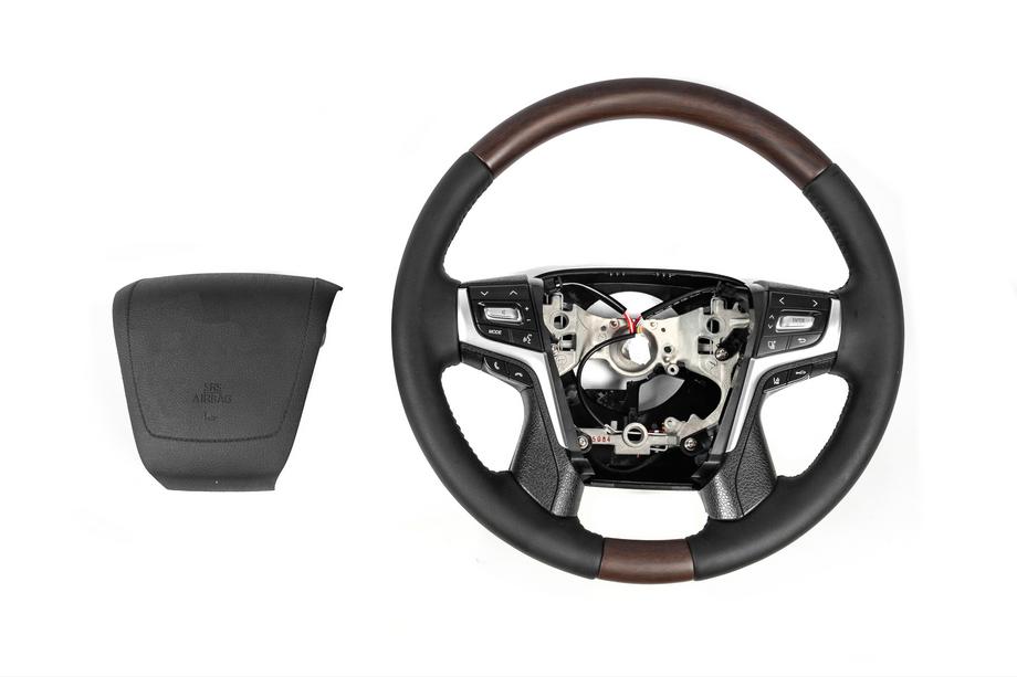 Toyota Land Cruiser Prado 150 2009-2023 Lenkrad mit Heizung (dunkles Holz) Foto 6