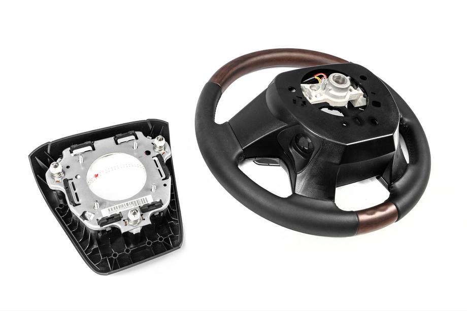 Toyota Land Cruiser Prado 150 2009-2023 Lenkrad mit Heizung (dunkles Holz) Foto 11