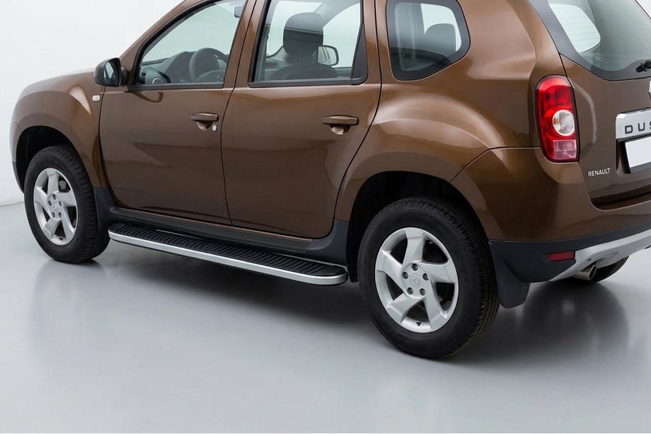 Renault Duster 2008–2017 Seitenschweller Tayga Grey (2 Stk., Aluminium) Foto 1