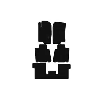 Gummimatten Carsuit (3 Reihen, schwarz)