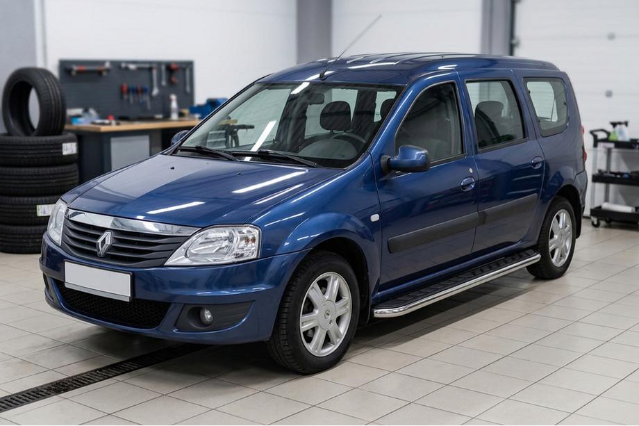 Renault Logan MCV 2005-2013 Trittbretter Maydos V1 (2 Stk., Aluminium & Edelstahl) Image