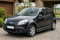 Dacia Sandero 2007-2013 Trittbretter Allmond Black (2 Stk., Aluminium) Foto 1
