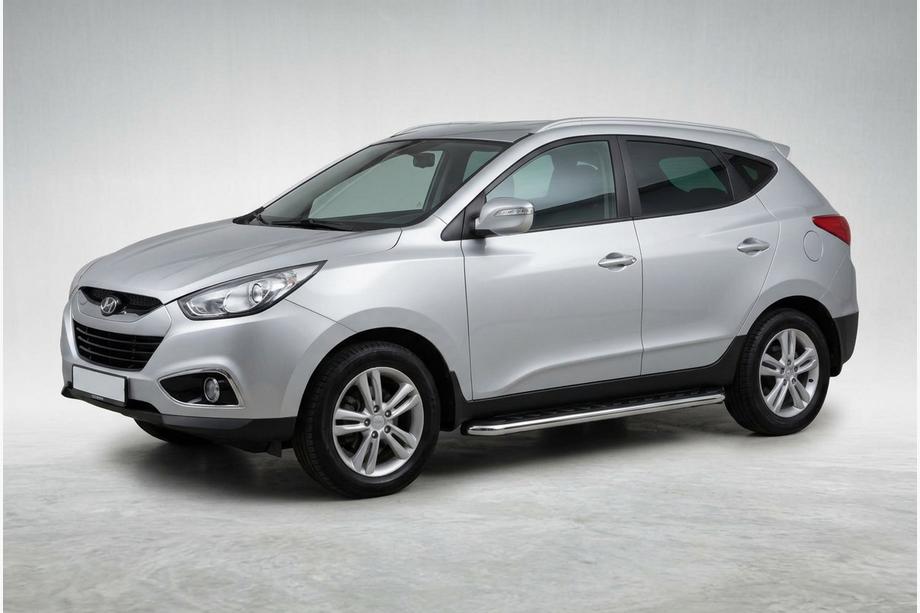 Hyundai IX-35 2010-2015 Trittbretter Maydos V1 (2 Stk., Aluminium & Edelstahl) Image