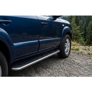 Trittbretter Maydos V1 (2 Stk., Aluminium & Edelstahl) Hyundai Tucson JM 2004- Foto 1