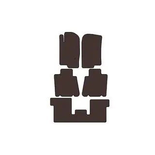 Gummimatten Carsuit (3 Reihen, braun)