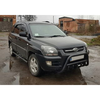 Frontschutzbügel WT003 Schwarz (Edelstahl) Kia Sportage 2004-2010 Foto 3