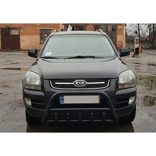 Frontschutzbügel WT003 Schwarz (Edelstahl) Kia Sportage 2004-2010 Foto 1