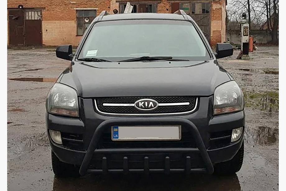 Kia Sportage 2004-2010 Frontschutzbügel WT003 Schwarz (Edelstahl) Image