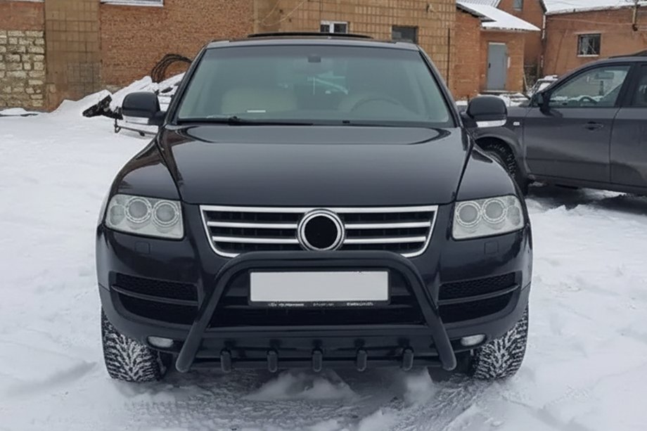 Volkswagen Touareg 2002–2010 Frontbügel WT003 Black Special (Edelstahl) Foto 1