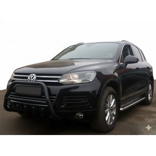 Frontbügel WT003 Schwarz Edelstahl Volkswagen Touareg 2010-2018 Foto 3