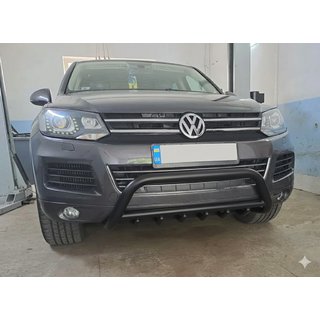 Frontbügel WT003 Schwarz Edelstahl Volkswagen Touareg 2010-2018 Foto 4