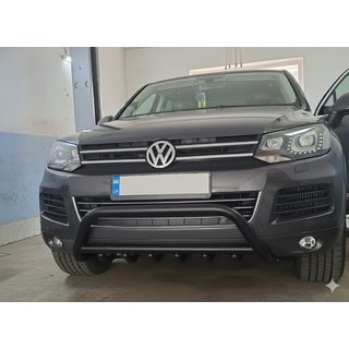 Frontbügel WT003 Schwarz Edelstahl Volkswagen Touareg 2010-2018 Foto 1