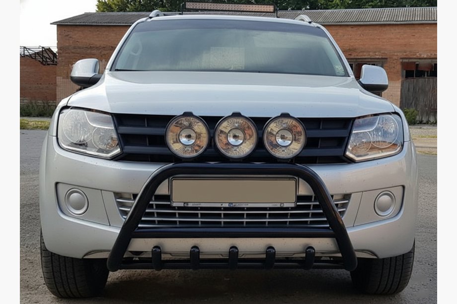 Volkswagen Amarok 2010-2022 Frontbügel WT003 Schwarz Edelstahl Foto 5