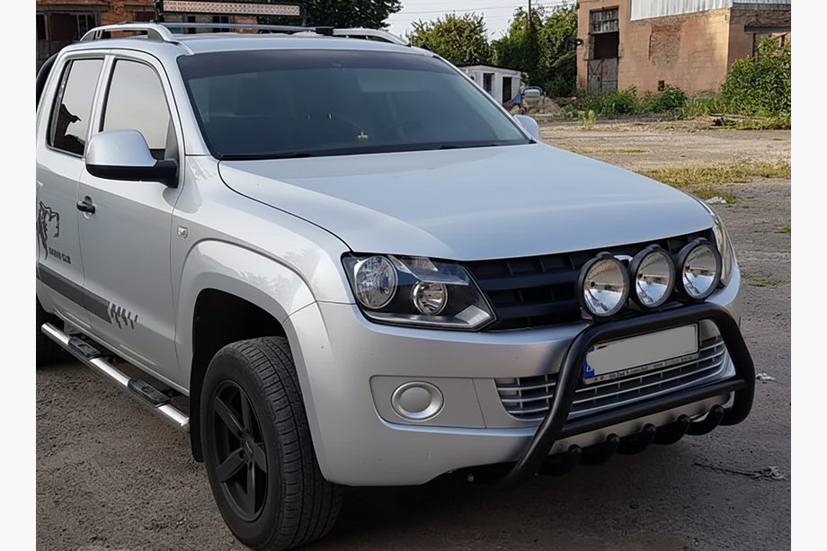 Volkswagen Amarok 2010-2022 Frontbügel WT003 Schwarz Edelstahl Foto 4