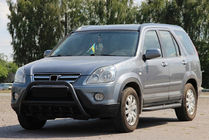 Honda CRV 2001-2006 Frontschutzbügel WT003 Schwarz (Edelstahl) Foto 1