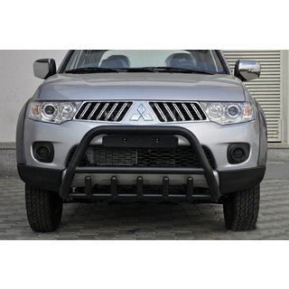 Frontschutz WT003 Schwarz (Edelstahl) Mitsubishi Pajero Sport 2008-2015 Foto 3