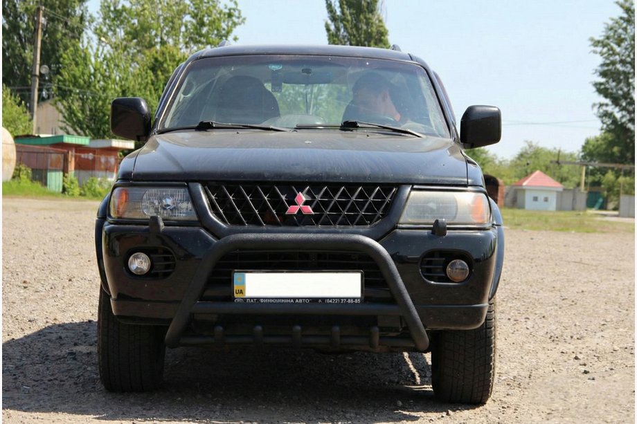 Mitsubishi Pajero Sport 1996-2007 Frontbügel WT003 Schwarz Edelstahl Foto 4