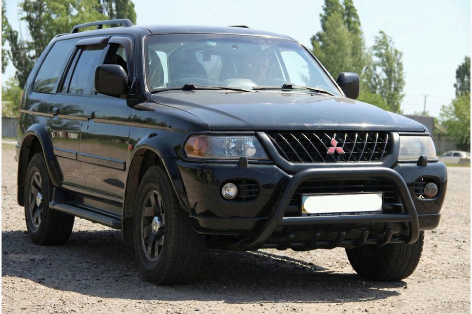 Mitsubishi Pajero Sport 1996-2007 Frontbügel WT003 Schwarz Edelstahl Foto 1