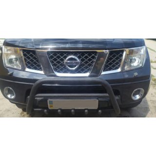 Frontbügel WT003 Schwarz Edelstahl Nissan Navara 2006-2015 Foto 3