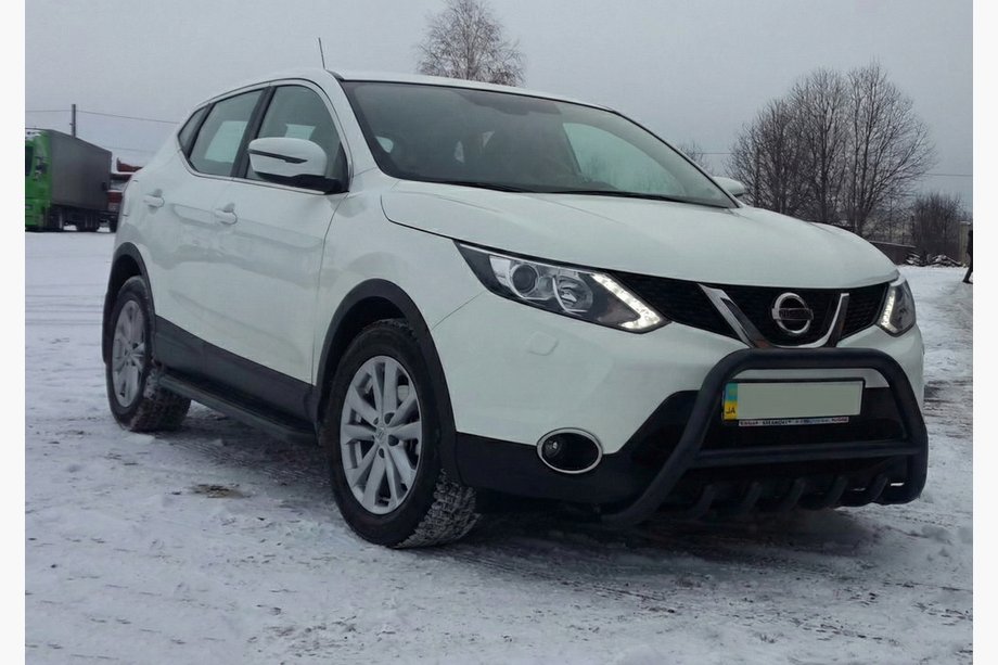 Nissan Qashqai 2014-2021 Frontbügel WT003 Schwarz Edelstahl Foto 1