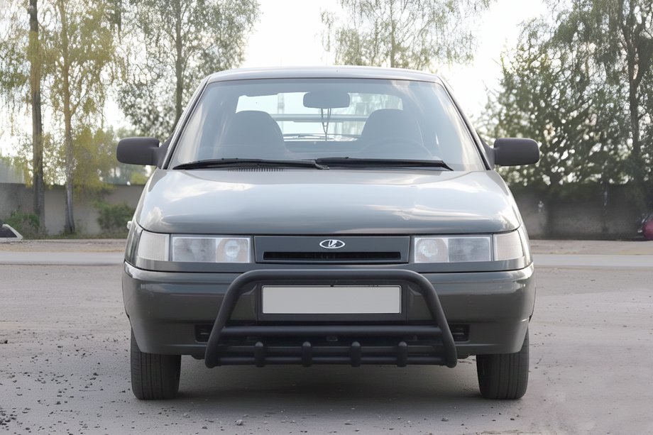 VAZ 2110-21115 1995-2015 Frontbügel WT003 Schwarz 60mm (Edelstahl) Foto 3