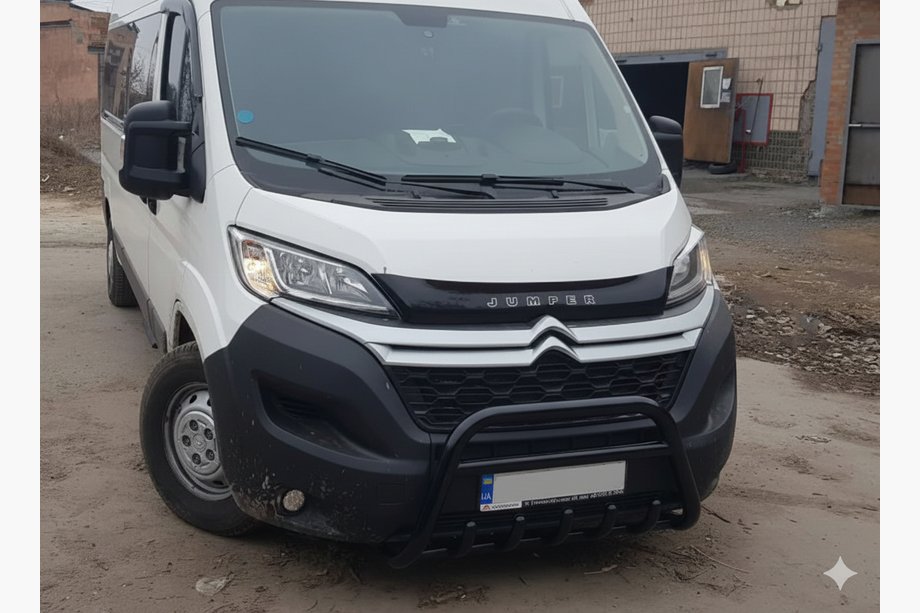 Peugeot Boxer 2006-2025 Frontbügel WT003 Schwarz (Edelstahl) Image