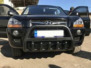 Hyundai Tucson JM 2004- Frontbügel WT004 Schwarz (Edelstahl) Foto 2