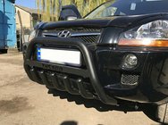 Hyundai Tucson JM 2004- Frontbügel WT004 Schwarz (Edelstahl) Foto 1