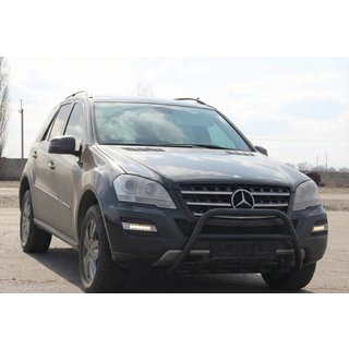 Frontschutzbügel WT003 Schwarz (Edelstahl) Mercedes ML W164 2005-2011 Foto 3