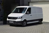Volkswagen Crafter 2016- Frontbügel WT003 Schwarz Edelstahl Foto 3