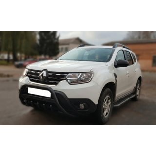 Frontbügel mit Aufschrift WT004 Schwarz (Edelstahl) Dacia Duster 2018-2024 Foto 1