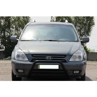 Frontbügel WT003 Schwarz Edelstahl Kia Carnival 2002-2013 Foto 1