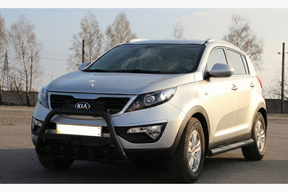 Kia Sportage 2010-2015 Frontbügel WT004 Schwarz (Edelstahl) Image