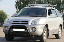 Hyundai Santa Fe 1 2000-2006 Frontbügel WT004 Schwarz (Edelstahl) Foto 1