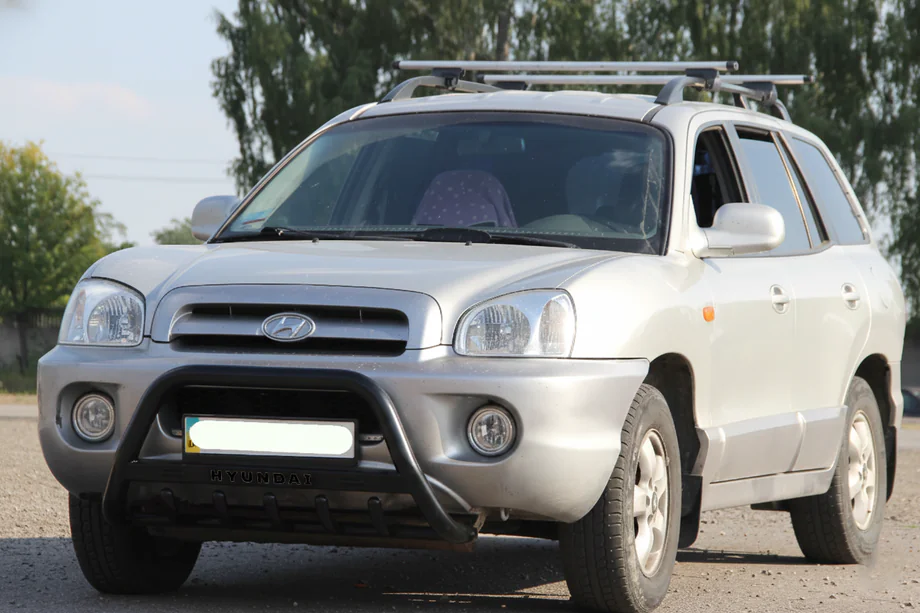 Hyundai Santa Fe 1 2000-2006 Frontbügel WT004 Schwarz (Edelstahl) Image