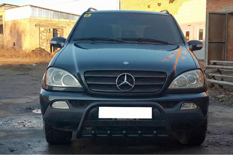 Mercedes ML W163 1997-2005 Frontbügel WT004 Schwarz (Edelstahl) Foto 2